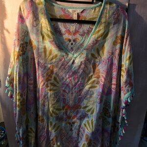 Matilda Jane Multicolor Patterned Top / Bathing Suit Cover